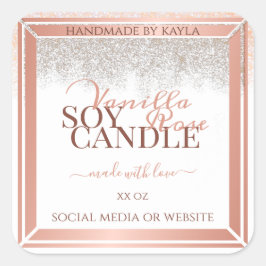 Märkning med luxuriös vit produktförpackning Ro Gu Fyrkantigt Klistermärke