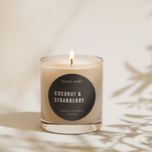 Märkning med svart minimalistiskt ljus och scent