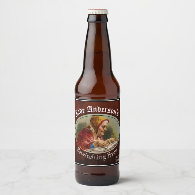 Märkningen Dame Home Brew Beer Ölflaska Etikett (Framsida)