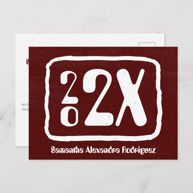 Markon Funky Class Year Studenten vycard Vykort (Fram/baksida)