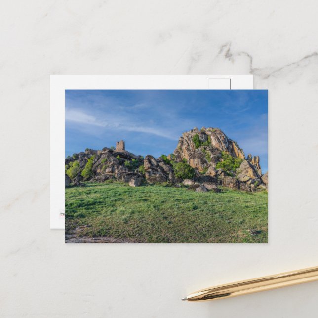 Marko's Torn - Prip, Makedonien Postcard Vykort (Fram/Back In Situ)