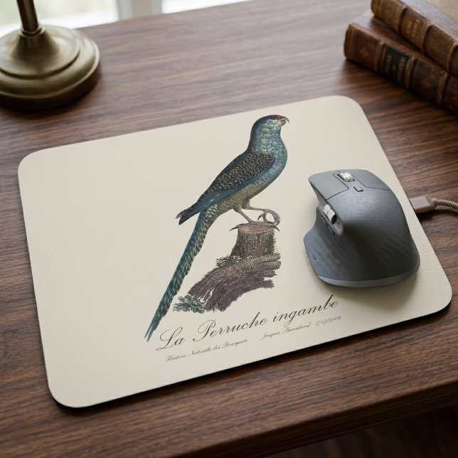 Markpapegoja eller Sump-papegoja, Pezoporus wallic Musmatta (Ground Parrot or Swamp Parrot, Pezoporus Wallicus. Mouse Pad)