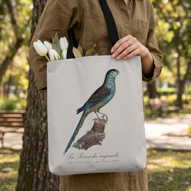 Markpapegoja eller Sump-papegoja, Pezoporus Wallic Tygkasse (Ground Parrot or Swamp Parrot, Pezoporus Wallicus. Tote Bag)