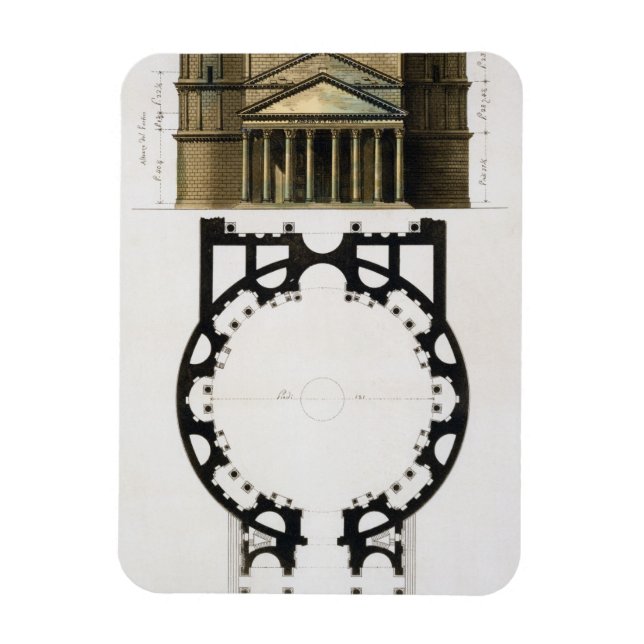 Markplan och fasad för Pantheon i Rom, från Magnet (Vertikal)
