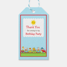 Märkre av animalcircus Tåg Gift Presentetikett