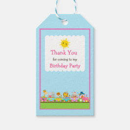 Märkre av animalcircus Tåg Gift Presentetikett