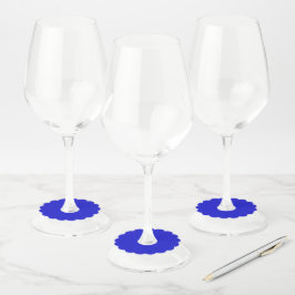 Märkre av blått bläckfiskglas i Vin