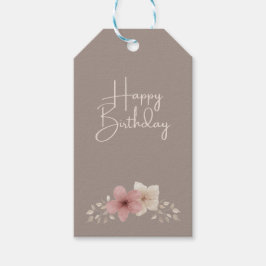 Märkre av Blommigt av tejp och Rosa | Elegant Presentetikett