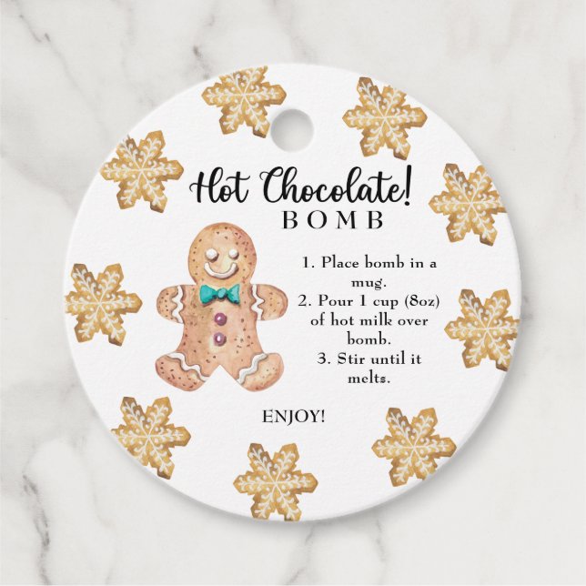 märkre av chokladbomben.Kakaobomber av hett-hett Gåvor Etiketter (Framsida)