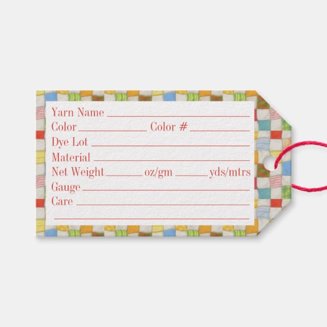 Märkre av CRAZY QUILT 3,5" x2" Presentetikett (Framsidan (Horisontell))