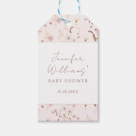 Märkre av flicka-duschgåva från Lilla vildblomma Presentetikett