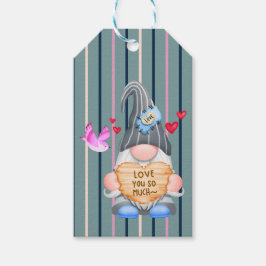 Märkre av födelsedagen Gnome Gift Presentetikett