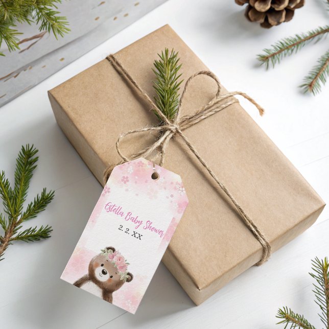 Märkre av gåva av blommigt från Woodland Baby Show Presentetikett (Skapare uppladdad)