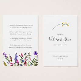 Märkre av gåva av visningen för jokerblomma utan f visitkort