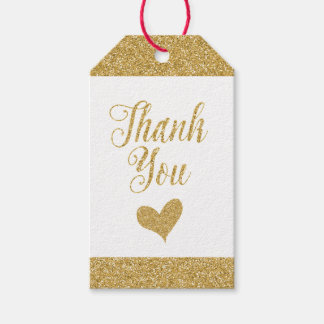 Märkre av gåva från Guld - Tack med hjärta Presentetikett