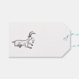 Märkre av gåva från medeltida get och från nötkött presentetikett