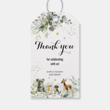 Märkre av gåva från Woodland Baby Shower