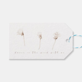 Märkre av gåva till Torrdandelion bläck teckning Presentetikett