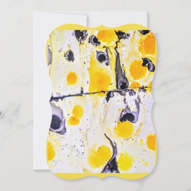 märkre av gult och svart konstnärligt gåva (Framsida)