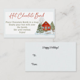 märkre av hett chokladbomber, affärskort storleka visitkort