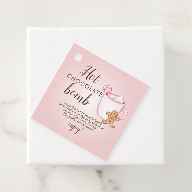 märkre av hett chokladbomber gåvor etiketter (På plats)