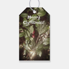 Märkre av julgrensgåva presentetikett