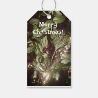 Märkre av julgrensgåva presentetikett