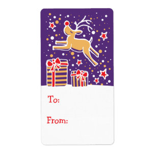 Märkre av julklacksgåva (till och från) fraktsedel