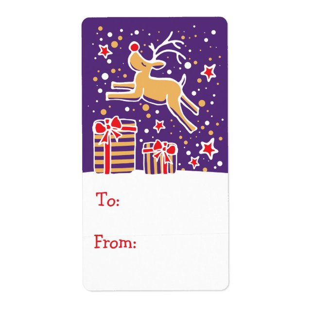 Märkre av julklacksgåva (till och från) fraktsedel (Framsidan)