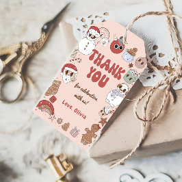 Märkre av jultomten Groovy Hippie Birthday Gift Presentetikett