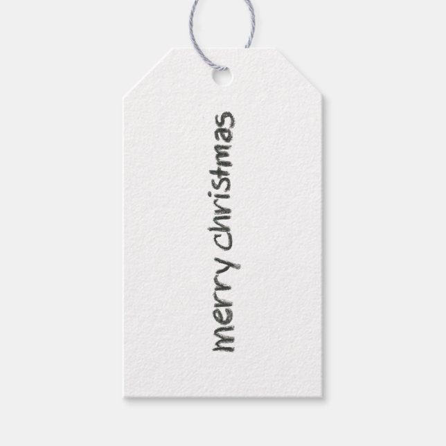 Märkre av kolpenna God jul Presentetikett (Framsidan)