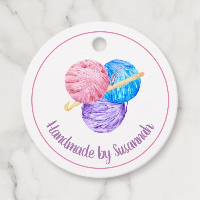 Märkre av krockhandgjorda hantverksfartyg gåvor etiketter (Framsida)