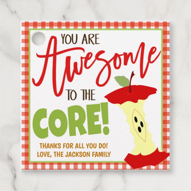 Märkre av lärargåva gåvor etiketter (Framsida)