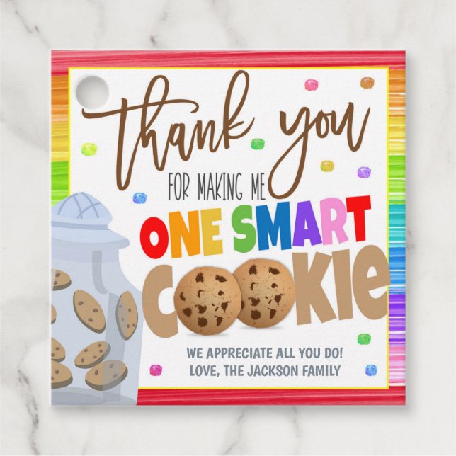 Märkre av lärargåva gåvor etiketter (Framsida)