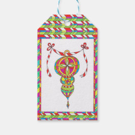 Märkre av Leslie Clair Bures färgstarka utsmycknin Presentetikett