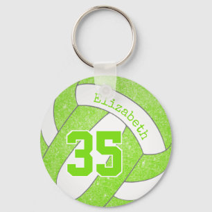 märkre av lime green volleyball bag w jersey numbe nyckelring