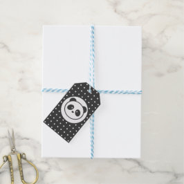 Märkre av prickpanda Gift Presentetikett