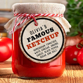 Märkre av retorisk tomatketchup gåvor etiketter
