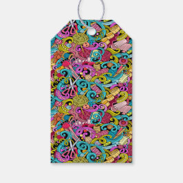 MÄRKRE av saft och nitting Gift Presentetikett