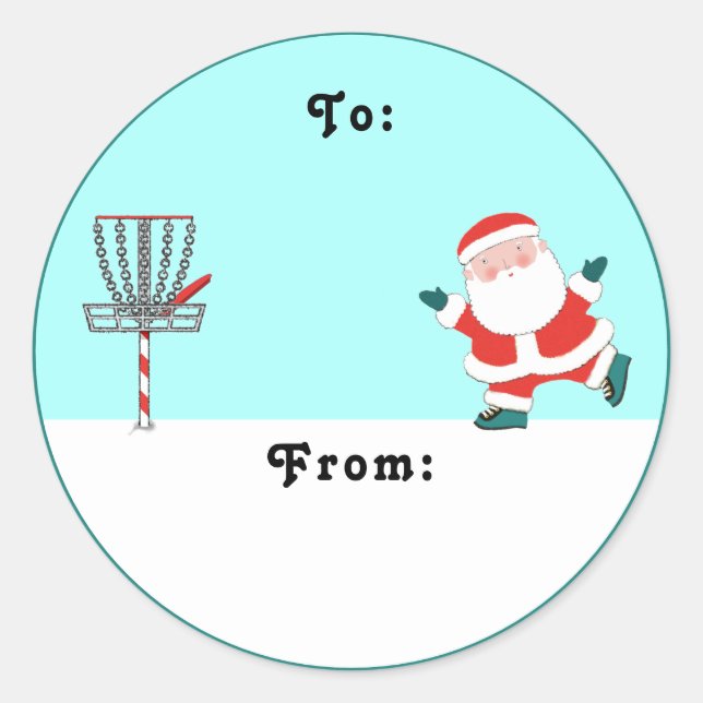 Märkre av skivGolf Gift Runt Klistermärke (Framsida)
