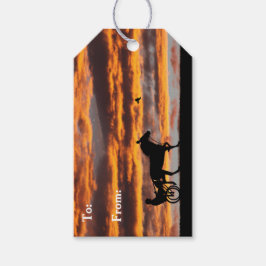 Märkre av standardaved Trotting Racehorse Gift Presentetikett