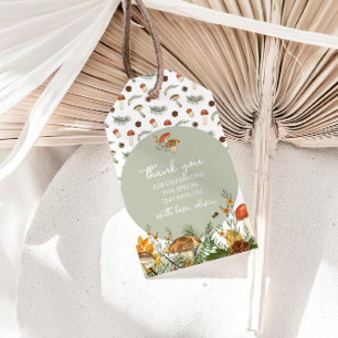 Märkre av svampar och Tack av vilda blommor Presentetikett