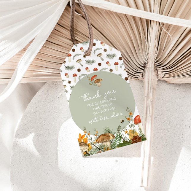 Märkre av svampar och Tack av vilda blommor Presentetikett (Skapare uppladdad)