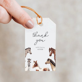 Märkre av Tack Gift-hästar Presentetikett