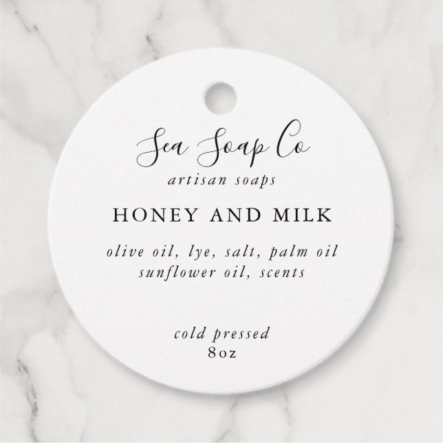 Märkre av tvål gåvor etiketter (Framsida)