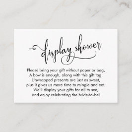 Märkre av Visningen Svartvit Elegant Tilläggskort