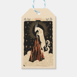 Märkre Capricorn Celestial Zodiac Art Presentetikett
