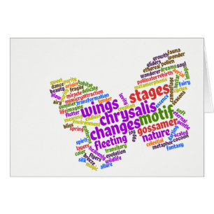 Märkre Cloud för inspirationell Elegant Butterfly Hälsningskort