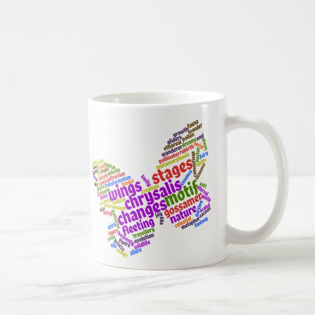 Märkre Cloud för inspirationell Elegant Butterfly Kaffemugg (Höger)
