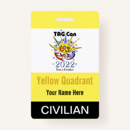 MÄRKRE Con 2022 - Gult Quadrant - Civilian Badge